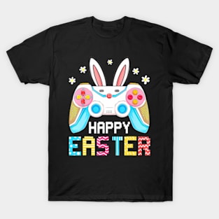 Easter Gamer Bunny Rabbit Video Game Boys Kids Gaming T-Shirt